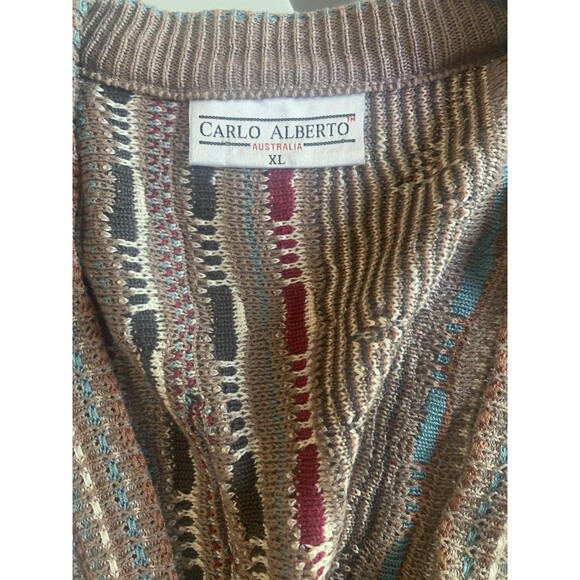 Vintage Carlo Alberto Sweater Mens XL Coogi Knit 90s Australia Pullover Jumper - Picture 5 of 13